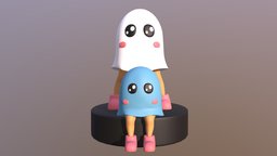 GWLFigure (Baked Textures) figure, legs, baked, ghosts, uvmapped, uvunwrapped, sittingfigure, plastic, pngtextures