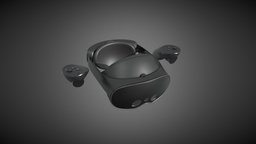 Meta Quest Pro headset, device, quest, prop, mr, vr, ar, controller, meta, vive, 3dmodel, quest2, quest3, headset3d