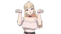 Anime girl base, toon, style, mesh, flat, rig, modeling, girl, asset, 3d, blender, texture, model, female, anime, rigged