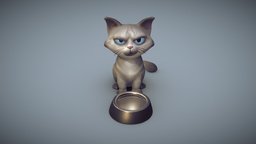 Day 13 of Sculpt January 2019: Empty virtual, cat, empty, cute, reality, medium, grumpy, oculus, vr, feed, sculptjanuary, sculptjanuary2019, sculptjanuary19