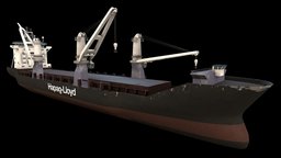 Heavy Lift Multi Purpose Cargo Ship Hapag-Lloyd transportation, ocean, evergreen, shipping, cargoship, lowpolygon, game-ready, crane, shippingcontainer, realtime3d, game-asset, watercraft, game-model, low-poly-model, lowpoly-3dsmax, lowpoly-gameasset-gameready, lowpolymodel, low-poly-game-assets, tonnage, transport-vehicles, transportation-vehicle, cargo-ship, low-poly, vehicle, gameasset, ship, gamemodel, sea, gameready, oceanliner, cargovessel, hapag-lloyd, hapag, noai, heavy-lift-cargo-ship, shipping-company, project-cargo, biglift, big-lift, "oceanex", "rolldock", "roll-dock"