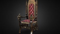 C2 ornate, leather, armchair, medieval, seat, ornament, emperor, throne, classic, furniture, seating, king, old, monarch, regal, comfort, chair, design, interior, royal, kingly