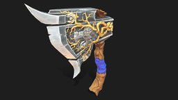 Druids Hatchet bear, prop, druid, hatchet, substancepainter, substance, weapon, axe, stylized, noai