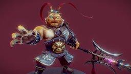 Hu Bugui tiger, general, substancepainter, character, 3dsmax, art, pbr, zbrush