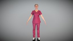 Nurse in pink uniform ready for animation 447 style, archviz, scanning, people, doctor, nurse, obj, young, hospital, fbx, realistic, science, uniform, mask, surgery, medicine, surgeon, woman, beautiful, quality, realism, ztl, gloves, femalecharacter, assistant, apose, readyforanimation, realitycapture, lowpoly, scan, female, medical, human, highpoly, sterile, scanpeople, deep3dstudio, sterlitamak, medicalcoat, "medical-gown", "realityscan"