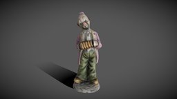 Clown Statue clown, photography, creepy, statue, accordion, substancepainter, substance, realitycapture, maya, photogrammetry, photoshop, zbrush