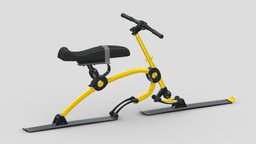 Skibob Bike frame, winter, snow, ski, giant, bikes, jet, alpine, downhill, skiing, biking, slalom, sport, skibobbing, snowbiking, bicycle-type