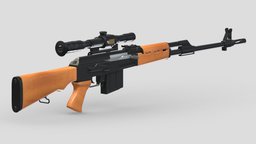 Zastava M76 High-poly Subdivision rifle, grenade, assault, high, soldier, revolver, army, handgun, carbine, generic, semi, long, submachine, defense, equipment, firearm, vr, bullpup, ar, firearms, automatic, machine, battle, pistol, sniper, launcher, personal, semi-automatic, weapon, asset, game, 3d, low, poly, military, shotgun, gun, gear, war, "light", "multiple-barrel"
