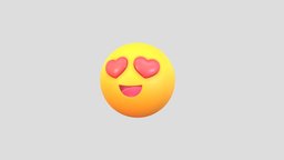Symbol020 Smiling Face With Heart Eyes face, eye, symbol, like, chat, toy, heart, fun, messenger, love, print, head, smile, emoticon, social, emoji, character, cartoon, wow, noai