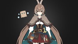 VRChat Nanashi Mumei 3d Model fanart, mmd, blender-3d, 3d-model, vrchat, vrchat_avatar, hololive, vtubermodel, vtuber-commission, illustraybae, nanashi-mumei