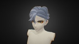 Anime Hair 5 hair, haircut, anime3d, hairstyle, animesword, anime-character, stylized, genshinimpact