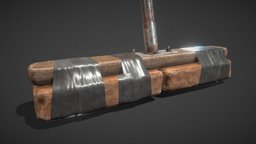 The Broom-Sledge tape, garden, brick, post-apocalyptic, sledgehammer, bricks, tool, broom, sledge, makeshift, broomstick, makeshift-weapon