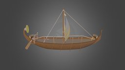 egyptian ship claudio, cosentino, sketchup, 3d, ship