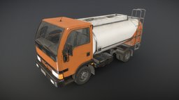 Light Truck Cistern truck, van, cistern, transport, road, clean, dirty, fuel, cargo, water, tank, lorry, vehicle, pbr, lowpoly, industrial, gameready