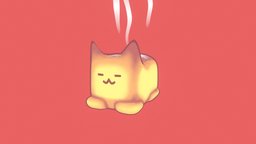 Little Loaf food, cat, bread, loaf, sketchfabweeklychallenge, cartoon, blender, stylized