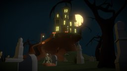 Haunted House 2020 skeleton, graveyard, creepy, haunted, 2020, house, halloween, hauntedhousechallenge
