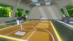 Futuristic Basketball Facility virtual, field, stadium, games, gaming, basketball, reality, sports, play, vr, online, arena, web, meta, metaverse, 3d, mobile