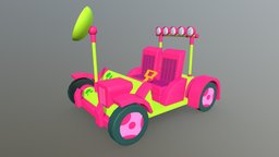 artoon Car Moonrover Low-poly 3D model moon, fiction, toy, retro, spacecraft, child, science, star, alien, cartoon, game, vehicle, lowpoly, scifi, car, ship, funny, space, spaceship
