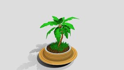 Palm Tree Bench plant, grass, bench, 3dcoat, props, palmtree, stylixed, substancepainter, maya, modeling, girl, game, 3d, 3dsmax
