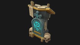 Stylized Book Altar graveyard, substancepainter, substance, book, blender, skull, zbrush, fantasy