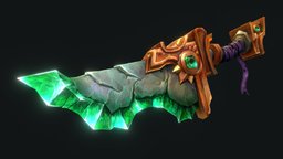 Crystalline Shiv dae, crystal, daggers, worldofwarcraft, golden, autodeskmaya, maya3d, howest, daehowest, lowpolyart, weapon-3dmodel, howestdae, weaponcraft, wowweapon, worldofwarcraft-3dmodel, weapon, maya, lowpoly, gameart, stone, sword, rock, wow, dagger, gold, daegameart, noai, gameart2024, daeweaponcraft