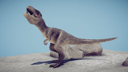Animated T Rex dinosaure, trex, desert, pierre, sand, rex, sable, tyranosaurus, roche, blender, stone, creature, animal, animation, monster, animated, rock, dinosaur, noai
