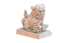 Komainu Statue Low Poly PBR dog, japan, guard, guardian, shrine, vr, ar, chinese, statue, mythology, shinto, komainu, architecture, low-poly, asset, game, lowpoly, low, poly, stone, animal, sculpture, japanese