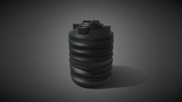 Plastic Water Tank water, tank, free3dmodel, watertank, lowpolymodel, plastic, gameready