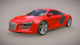 Audi R8 redesign sports car vehicles, transportation, 3dmodels, audi, transport, automotive, supercar, redesign, gamedev, germany, gamedevelopment, car3dmodel, racers, audi-r8, sportscars, racingcars, transportation-concept, german-cars, vehicle, blender3d, car