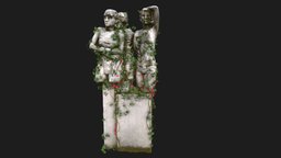 Statue 002 plant, plants, 3d-scan, rocks, vines, cemetery, escultura, statue, estatua, stones, baroque, scupt, scupture, angle, statues, fontana, realitycapture, architecture, photogrammetry, asset, stone, gameasset, free, rock