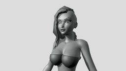 Female anatomy basemesh people, basemesh, women, woman, girl, cartoon, game, lowpoly, female, human