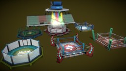 Cartoon Boxing Arena2023 assets, props, lanscape, environment