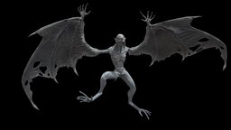 Old Vampire beast, demon, reaper, vampire, mutant, old, pbr, monster, animated