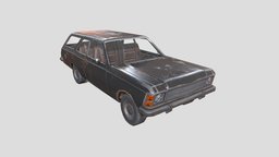 Old caravan 1976 lowpoly caravan, oldsmobile, substancepainter, substance, game, car