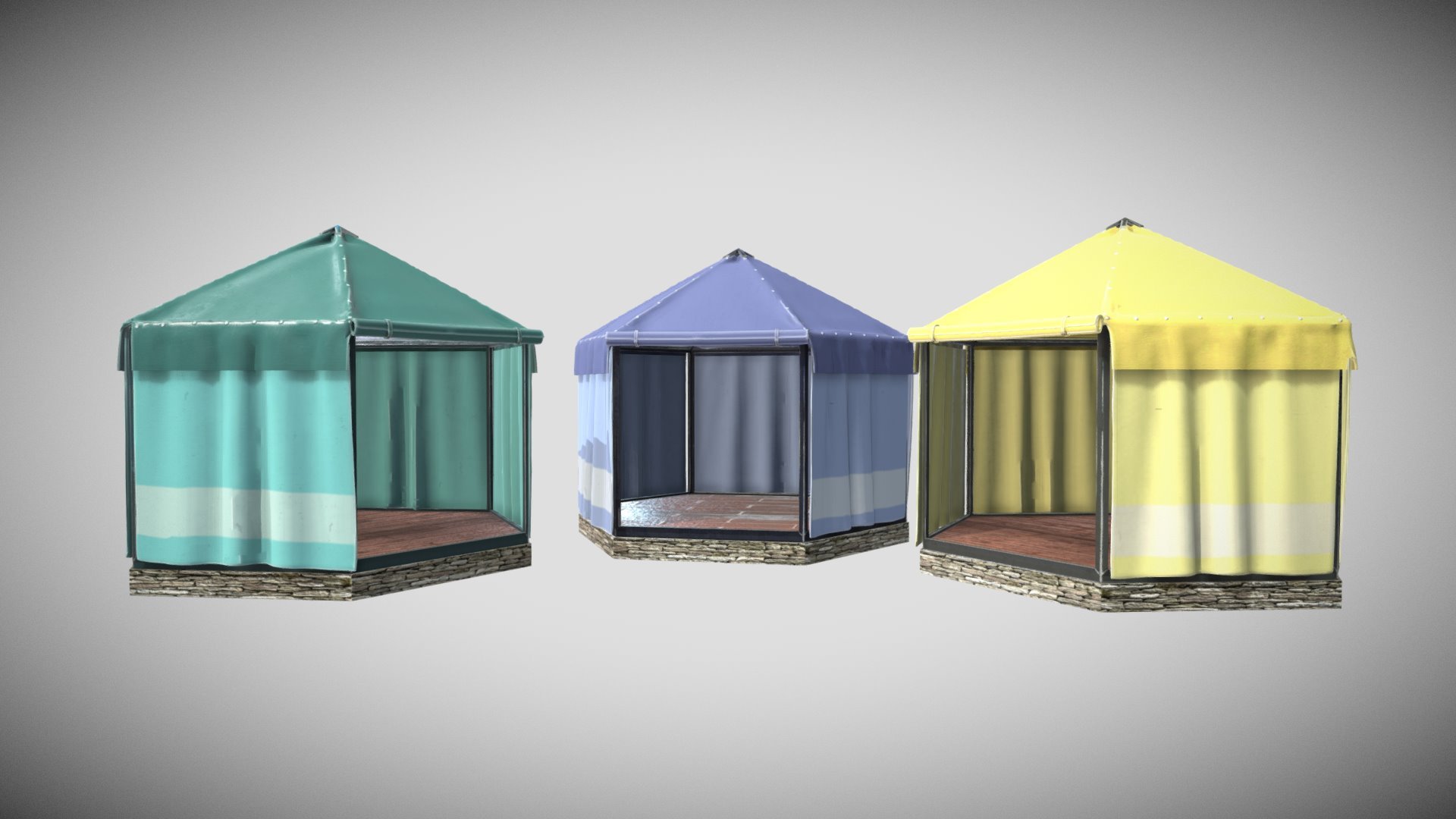 PBR Specular/Glossiness - One Material 4k

 Diffuse x4  

 Gloss

 Normal

 Specular 
* Ambient Occlusion

* IDs Map - Tent Stand Module - Buy Royalty Free 3D model by Francesco Coldesina (@topfrank2013) 3d model