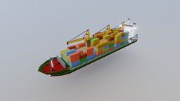 Cargo Ships I transportation, tanker, warehouse, logistics, ocean, shipping, cargoship, distribution, cargo, vehicle, lowpoly, ship, sea, oceanliner