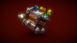 3December 2022 Day 13: Wagon/Cart wagon, cart, minecart, 3december, blender, lowpoly, gameart, 3december2022challenge, 3december2022-wagon-cart