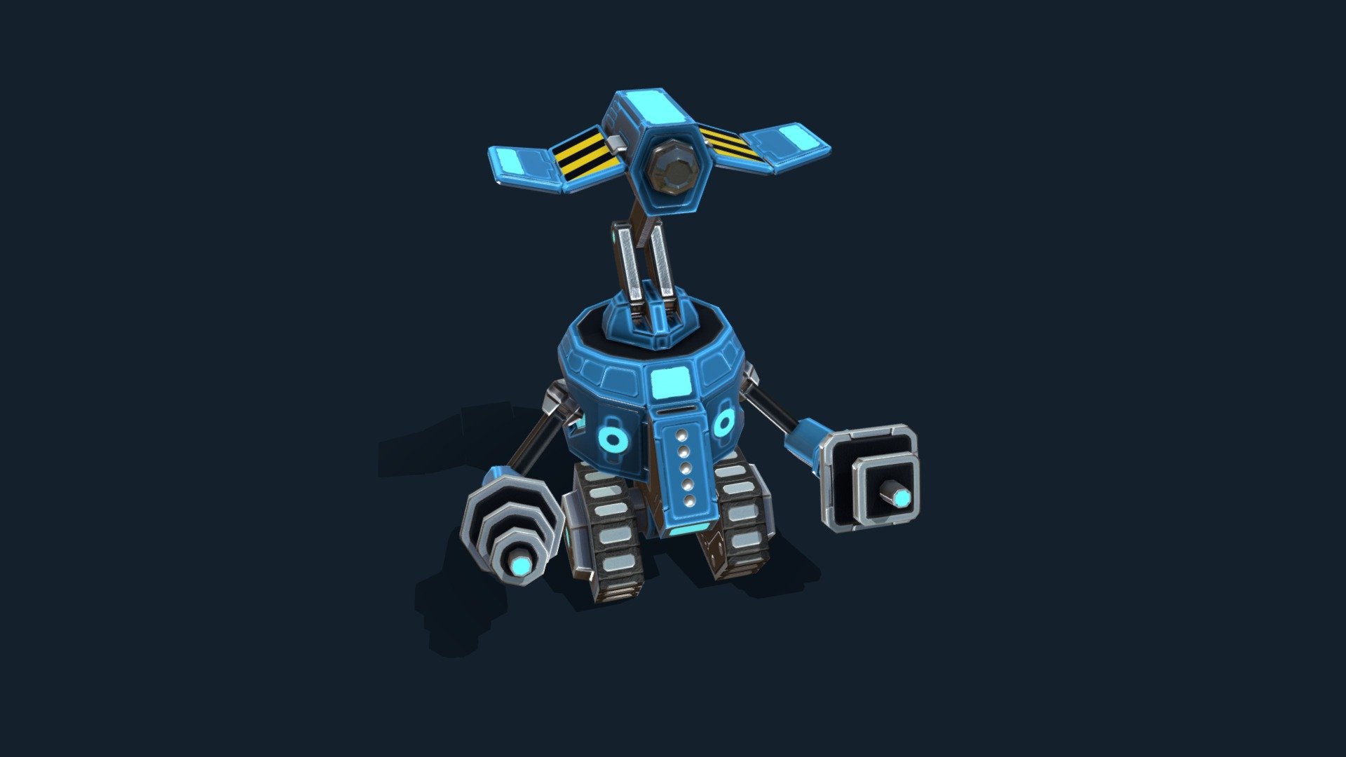 Introducing the Phy Construction Bot, a visually distinctive marvel in the xWar universe. With its unique design featuring a cylindrical body, two versatile tracks for mobility, a precision rear wheel for navigation, and a camera-like head, this small robot is a master of construction. Its dual construction arms enable it to swiftly and accurately assemble defenses, structures, and basic factories. The Phy Construction Bot is the indispensable cornerstone of your empire's growth, whether fortifying defenses, constructing essential structures, or laying the groundwork for basic factories. Embrace this versatile bot, and watch your xWar legacy take shape one meticulous construction at a time.

Modeling and Texturing by @miguelbeckers - xWar: Phy Construction Bot - Buy Royalty Free 3D model by Fluidplay 3d model