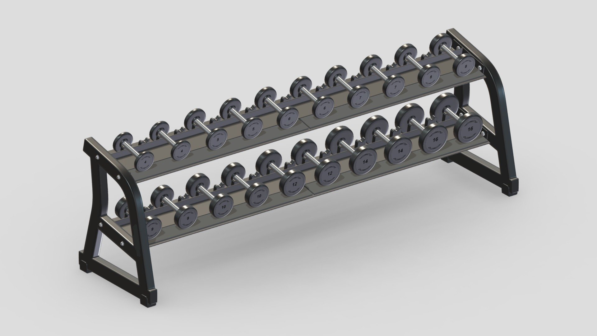 Hi, I'm Frezzy. I am leader of Cgivn studio. We are a team of talented artists working together since 2013.
If you want hire me to do 3d model please touch me at:cgivn.studio Thanks you! - Technogym Free Weight Urethane Dumbbells Set - Buy Royalty Free 3D model by Frezzy3D 3d model