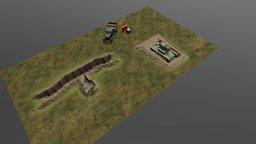 Soviet Strong-point ww2, trench, soviet, machinegun, tank, weapon