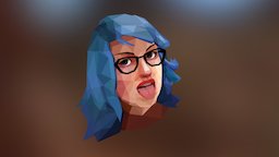 Cassandra Watergate faceted, orwell, cassie, cassandra, watergate, blender, lowpoly
