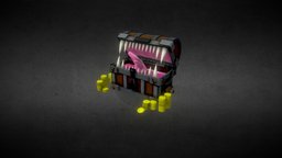 Mimic Treasure Chest sample, chest, mimic, treasure, treasurechest, bowvalleycollege, digitaldesignstudent