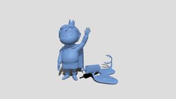 Boji and kage sculpt, fanart, figure, printable, kage, anime, bojji