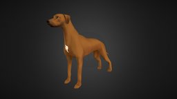 Taya dog, ridgeback, low-poly, lowpoly, rhodesian