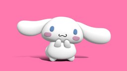 Sanrio Cinnamoroll 3D Model cute, dog, hello, kitty, puppy, pink, hellokitty, cinnamonroll, sanrio, 3d, blender, model, cinnamoroll, cinnamorollsanrio, sanriocinnamoroll