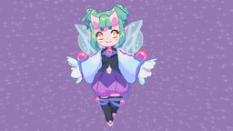 Fairy Girl chibi, animegirl, anime3d, chibi-character, blender, blender3d