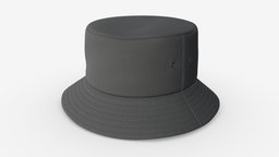 Bucket Hat Casual 01 hat, bucket, empty, cap, fishing, textile, fashion, clothes, travel, protection, sun, mockup, head, fabric, casual, cotton, wear, 3d, pbr, clothing