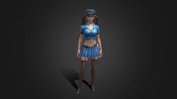 Police Girl Model lady, freefire, booyah, elitepass, freefirecharactermodel3d, freefire3dmodels, freefiregunskin, noai, freefirehotmodel, createdwithai, freefireladymodel, ladypolice