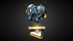 Pathfinders Shield ― Lootbox Scene 3dcoat, pathfinder, mjmgraphicdesign, mjm, 3dsmax, shield, gameready, apexlegends, mjm-projet-bouclier-3d2