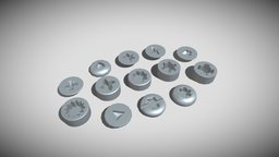 Screw Heads Collection 3 socket, washer, screw, bolt, truss, pack, collection, nut, hardware, tool, head, fastener, industrial